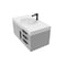 Castello Usa Thames 36-inch Gray Vanity Set with White Top and Black Handles CB-MC-36G-BL-20146-WH - alternate 4